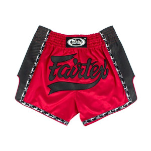 Шорты для тайского бокса Fairtex BS1703, размер XXL, красный