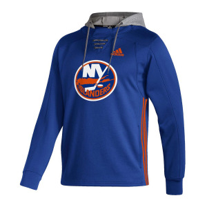 Мужской пуловер с капюшоном aeroready royal new york islanders skate lace adidas