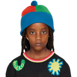 Детская многоцветная шапка с цветными блоками Stella McCartney