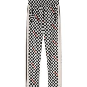 Брюки Palm Angels Jacquard Damier Classic Track Pants 'Black/Red', черный