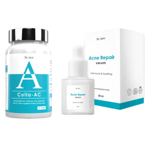 Набор для кожи с акне Dr.Awie Colla Ac + Repair Serum, 30 таблеток + 20 мл