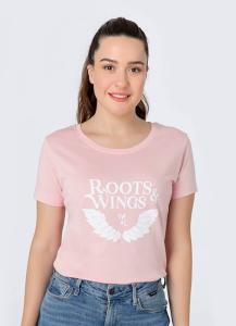 Футболка с принтом Young Living, розовый/белый