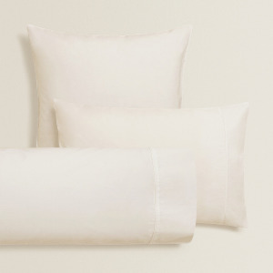 Наволочка Zara Home Cotton Percale, 300 нитей, кремовый