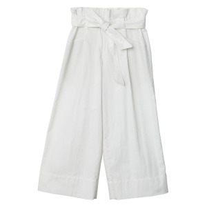 Brunello Cucinelli Kids брюки с завышенной талией и поясом, белый