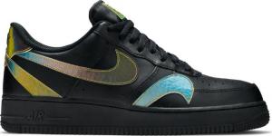 Nike air force one black swoosh sales
