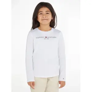 Рубашка Tommy Hilfiger с длинными рукавами "ESSENTIAL TEE L/S" и надписью логотипа Tommy Hilfiger, белый