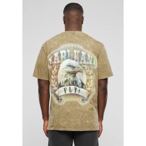 Футболка с принтом SIGNATURE WASHED EAGLE TEE Karl Kani, цвет olive