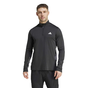 Блуза Adidas Performance Train Essentials Camo Training 1/4-Zip, черный