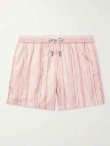Облегающие плавки средней длины в полоску THOM SWEENEY, апельсиновый