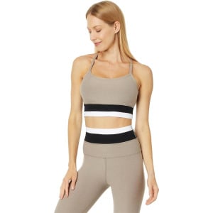 Топ Beyond Yoga Spacedye Horizon Color-Block High Cropped Tank, цвет Birch Tricolor