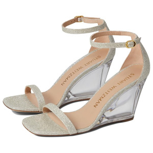 Туфли Stuart Weitzman Nudistlucite 85 Wedge, цвет Platino