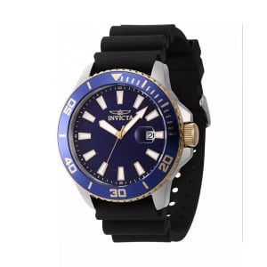 Мужские часы 46092 Pro Diver Quartz 3 Hand с синим циферблатом Invicta, синий