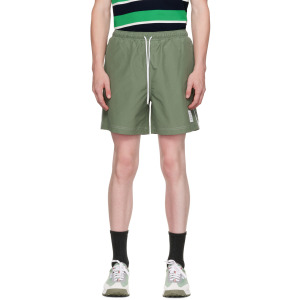 Зеленые спортивные шорты с отстрочкой Thom Browne