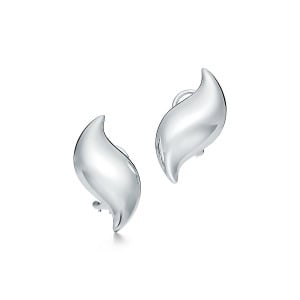 Клипсы Tiffany & Co. Elsa Peretti Feather Ear, серебро