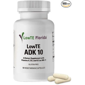 LowTE Florida ADK 10–90 капсул I, витамин D3, K2 и A, 10 000 МЕ