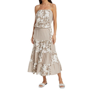 Миди-платье Splendid с эластичным поясом misty patchwork, floral