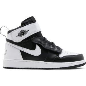 Кроссовки Air Jordan 1 High FlyEase GS Black White, черный