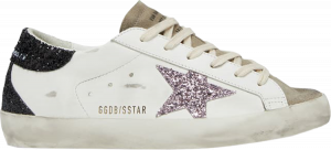 Golden Goose Wmns Superstar White Mauve Pink Glitter