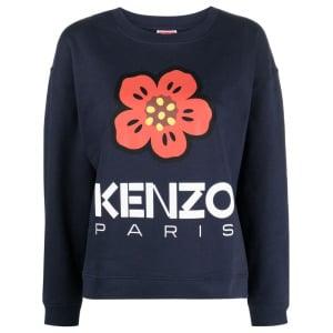 Kenzo свитер с логотипом, синий