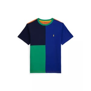 Футболка из хлопкового джерси с цветными блоками Big Boys Polo Ralph Lauren, мультиколор