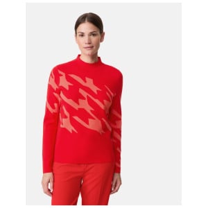 Пуловер Gerry Weber Langarm Rundhals, цвет red/rouge hooundstooth jcd