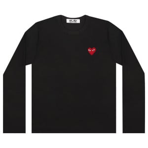 Футболка с длинными рукавами Comme des Garçons PLAY Small Heart, цвет Черный