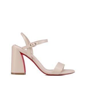 Christian Louboutin сандалии Miss Jane 85 мм из кожи, нейтральный цвет