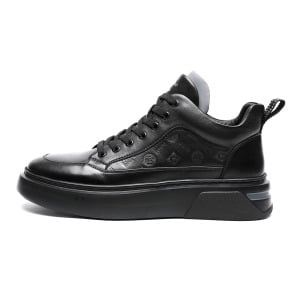 Кроссовки C°BANNER Stylish Skateboarding Shoes Men Mid-top Black, черный