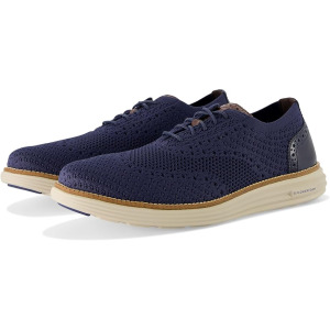 Оксфорды Cole Haan Original Grand Remastered Stitchlite Oxford, цвет Marine Blue/Dark Chocolate/Silver Lining