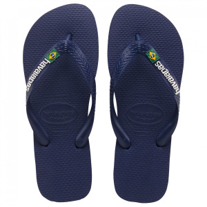 Сандалии Havaianas Kid's Brasil Logo, цвет Navy Blue