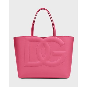 Кожаная большая сумка с логотипом DG Dolce&Gabbana