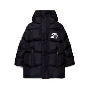 DSQUARED2 KIDS пальто с логотипом, черный