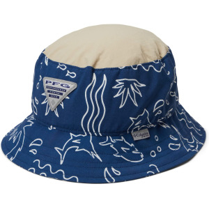 Панама Columbia PFGBucket Hat, цвет Carbon Marlin Shores/Ancient Fossil