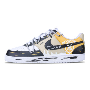 Кроссовки Nike Court Vision 1 Skateboarding Shoes Men Low-top Yellow, черный