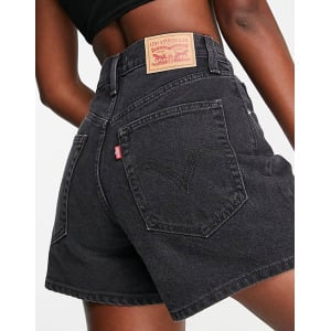 Черные шорты для мамы с завышенной талией Levi's