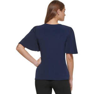 Топ DKNY Flutter Sleeve Top, цвет Classic