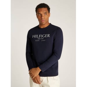 Лонгслив Tommy Hilfiger Regular Fit, темно-синий