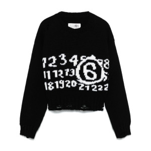 MM6 Maison Margiela свитер Numeric, черный