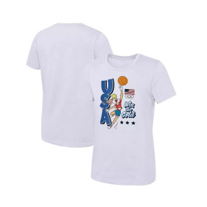 Баскетбольная футболка Lola Bunny White Team USA Looney Tunes для больших мальчиков и девочек Outerstuff, белый