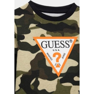 Топ с длинными рукавами Guess, оливковый