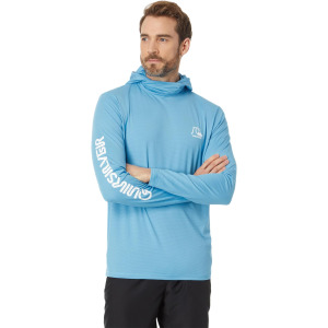 Плавки Quiksilver Heritage Hooded Long Sleeve Rashguard, цвет Azure Blue