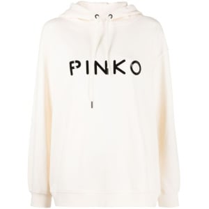 PINKO худи с тисненым логотипом, розовый