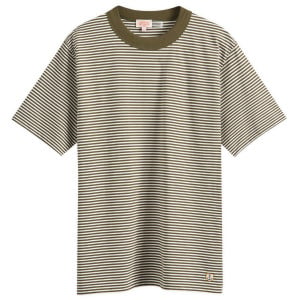 Футболка Armor-Lux Fine Stripe T-Shirt, цвет Army & Milk