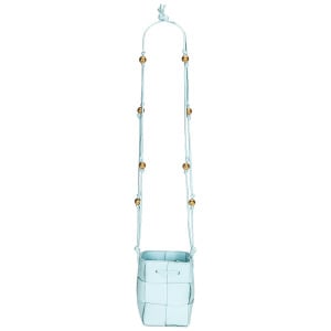 Сумка Bottega Veneta Mini Crossbody Bucket, цвет Pale Blue & Gold