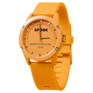 Часы Hope Mills унисекс кварцевые оранжевые силиконовые с тремя стрелками 44 мм SPGBK Watches