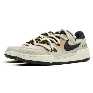 Кроссовки Nike Full Force Skateboarding Shoes Men Low-top Black/beige, бежевый/черный