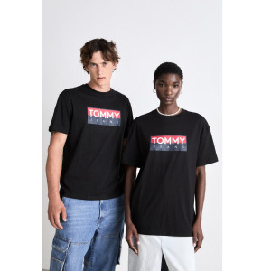 Футболка с принтом ENTRY TEE UNISEX Tommy Jeans, черный