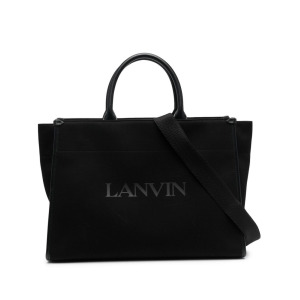 Lanvin сумка-тоут с логотипом, черный