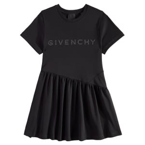 Платье из хлопкового джерси с логотипом Givenchy, черный