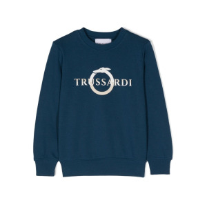 TRUSSARDI JUNIOR толстовка с логотипом, синий